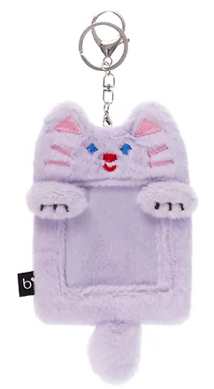 Чехол для карточек (картхолдер) Котик (карабин) (плюш) (9х15) (12-DongJin-0929) 3081919