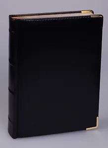 Ежедневник полудат. А5 208л "BOSS" черный, иск.кожа, золотой обрез, мет.углы, Bruno Visconti