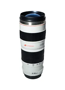 Стакан Фотообъектив с крышкой в виде линзы пластик+металл 20 см (002746)