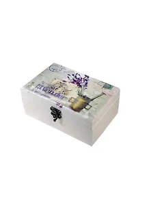 Шкатулка дерево Лаванда (16х9,5х6,3 см) (639113)