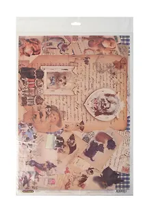 Рисовая бумага для декупажа Craft Premier Собачки с письмами (28,2х38,4см) (25 г/м)