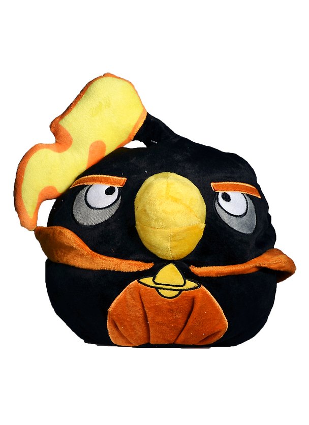 Angry Birds Space декоративная подушка чёрная птица Black Firebomb bird 25см (АВВК10) 2389699 — 1