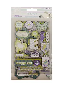 Чипборд (стикер) Мелодия весны (CHV-05) (34эл. на 3л.) (Рукоделие) (упаковка)