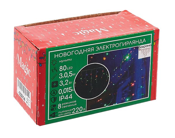 Гирлянда LED новогодняя (разноцветная) (3м) (92814) 3055166 — 1