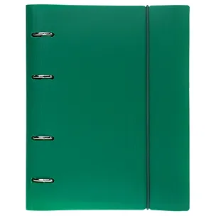 Тетрадь 120 листов, клетка, "Velvet" зеленая, на кольцах, на резинке 3104476