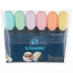 Текстовыделители Schneider, Job Pastel, 6 цветов 1-5 мм — 261462 — 1