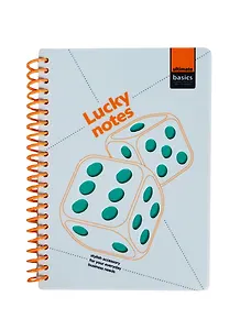 Блокнот А5 60л кл. "ULTIMATE BASICS. Lucky notes" пласт.обложка, бок.спираль, вырубка, Альт