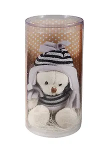 Мишка в шапке в тубусе Счастье (19см)