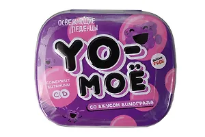 Освежающие леденцы YO-моё со вкусом винограда 16 гр в ж/б