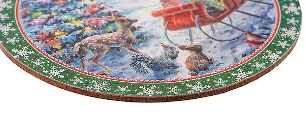 Сувенир, Gift-and-Home, Подставка под горячее, Рождественские Подарки d=17см, пробка 327588 — 5