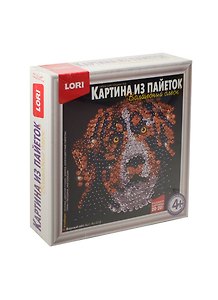 LORI Ап-015 Картина из пайеток Верный пес (20х20см) (набор д/творчества) (4+) (коробка)