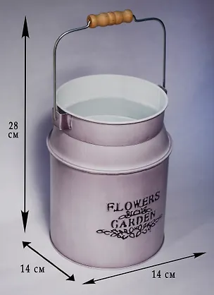 Кашпо Бидон декоративное (14х28х14) металл (7407) 2572458