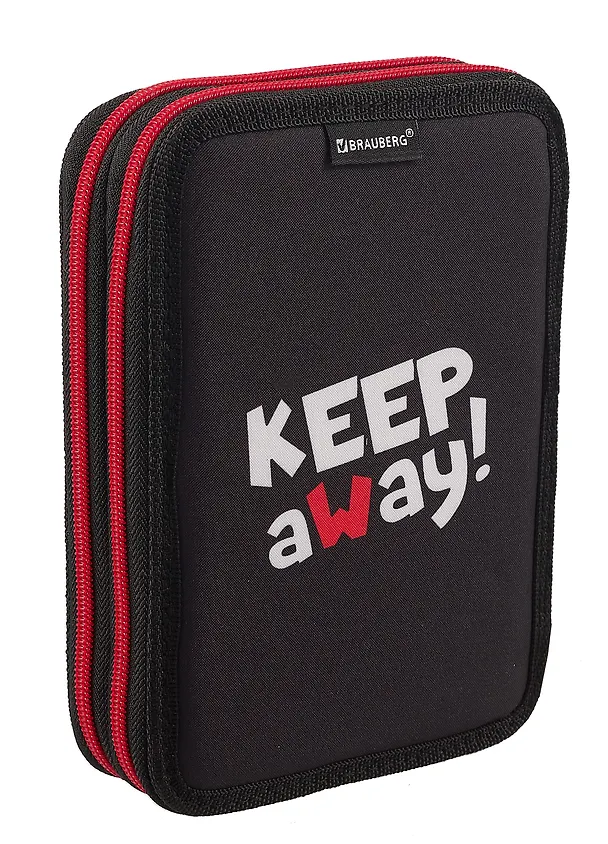 Пенал 2 отделения "Keep Away" 21*14 см,  полиэстер 3024461 — 3