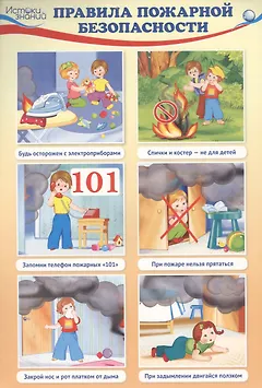 Комплект познавательных мини-плакатов. Уроки  безопасности для детей. (4л. А4+текст на обороте)