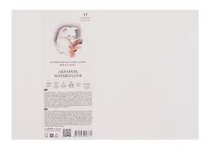 Бумага для акварели белая, 21*30см, плотность 300г, 100% хлопок, 5листов