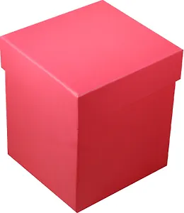 Коробка подарочная "Неон фуксия" 12*12*13см