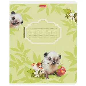 Тетрадь в клетку Hatber, "Пушистые зверушки", 12 листов, в ассортименте