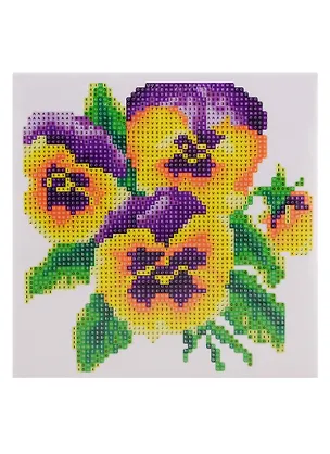 Набор для творчества TUKZAR Алмазная мозаика 20х20см Цветы, на подрамнике, частичная выкладка 2792424