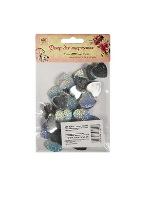 Набор декора для творч. Сердце Белоснежность (865448) (30 шт.) (2х2 см) (АртУзор) (упаковка) 2450562