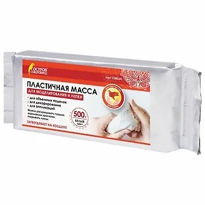 Паста (масса) для моделирования и лепки "Остров сокровищ", отвердевающая, 500 г, белая