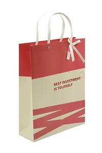 Пакет А3 42*32*11.5 "Best investment in yourself" нейтр., бум.мат.ламинат