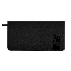 Планинг дат. 2026г. 64л 170х88 мм "Джут" черный, кожзам, тв.переплет, обл.поролон, блинт.тиснение, офсет, карманный, справ.мат-лы, закругл.углы, ляссе, инд.уп 3116591