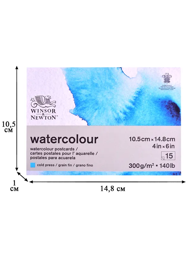 Альбом-склейка для акварели "Watercolour Paper" А6, 15л, 300г/м2, холодный пресс, Winsor&Newton 261846 — 2