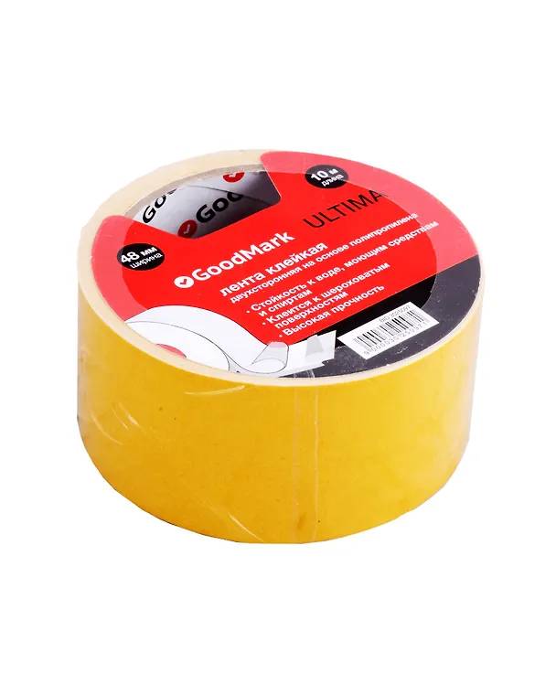 Лента клейкая двусторонняя на пропиленовой основе, 50 мм х 10 м, GoodMark 3025097 — 1