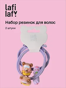 Набор резиночек Капибара и котик (2шт) (пластик) (12-3916-202507-PJK11) (Lafilaf)
