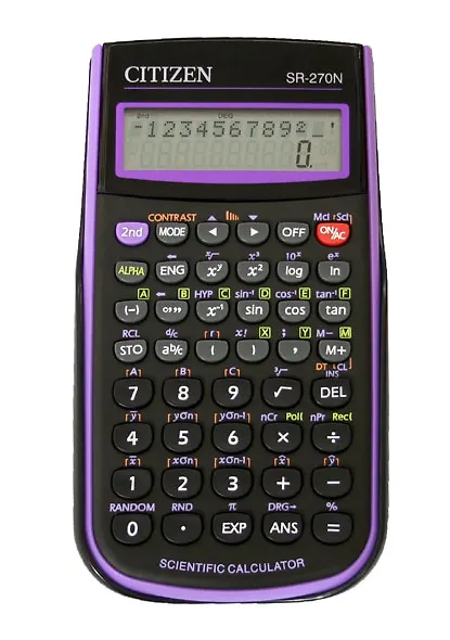 Калькулятор 12-разрядный научный, 236 функций, SR-270N, Citizen 222168 — 1