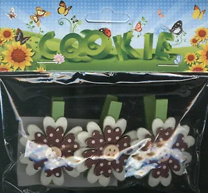 Набор прищепок цветок тройн. декор (535110) (3 шт.) (упаковка)