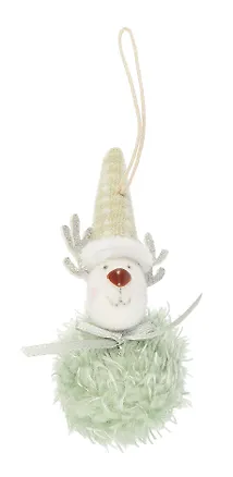 Новогоднее подвесное украшение Олень-помпончик (текстиль) (8см) (12-06277-NY-24) 3047319