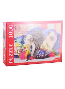 Пазл Котята в пряже Рыжий кот 1000 элементов КБ1000-7886