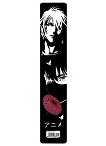 Закладка для книг пластиковая "Аниме. Парни (Сэйнэн) ч/б"