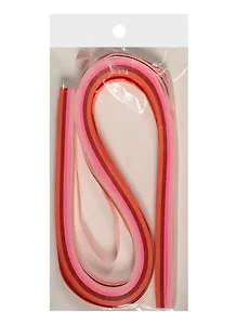 Бумага для квиллинга в пакете с подложкой (10mm) (120 листов) (52cm), оттенки красного (11-239