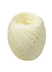 Набор для упаковки, кокон, рафия, 20м, крафт уп., белый