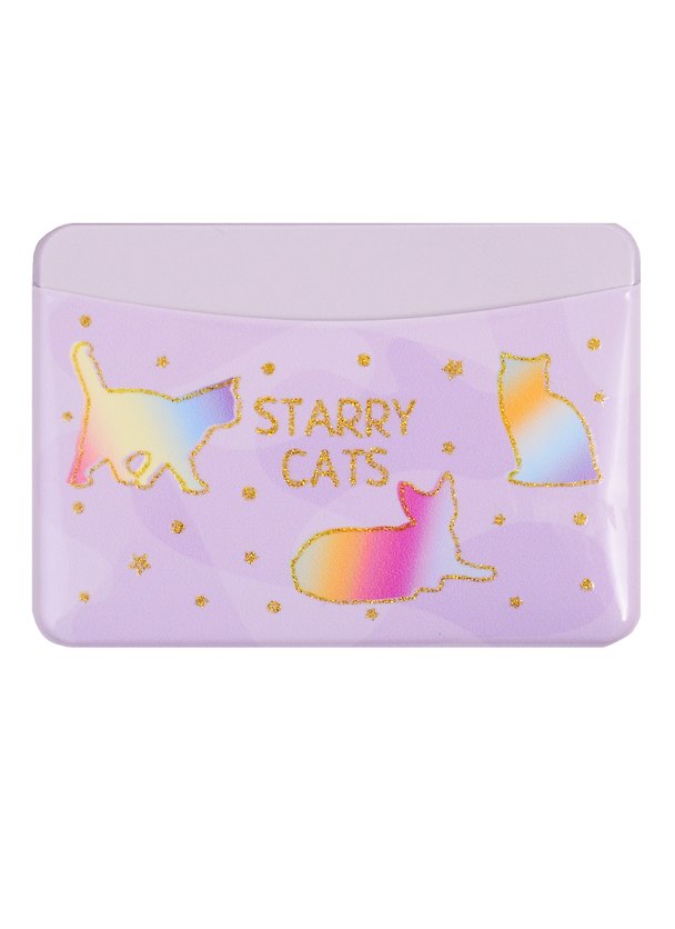 Картхолдер горизонтальный «Starry cats», фиолетовый 2781443 — 1