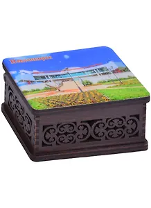 ГС Шкатулка малая резная с заливкой смола Новосибирск вид 2 (хдф) (95x65x52 мм)
