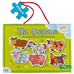 Пазл Напольный пазл-мозаика На ферме Step puzzle 12эл.(малые)