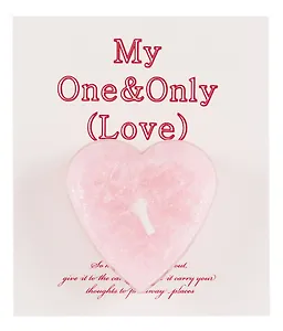 Чайная свеча на открытке Сердце My One and Only (12-Aidou-27)