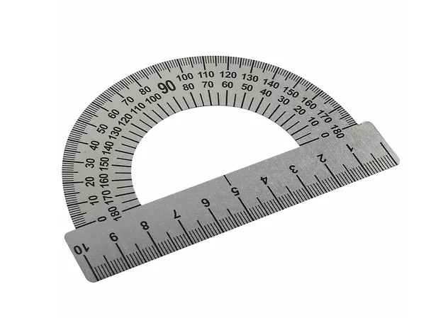 Транспортир 10 см 180гр стальной 2929091 — 2