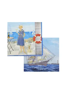 Набор салфеток для Декупажа Морское приключение (211407/LU361240) (2шт) (упаковка)