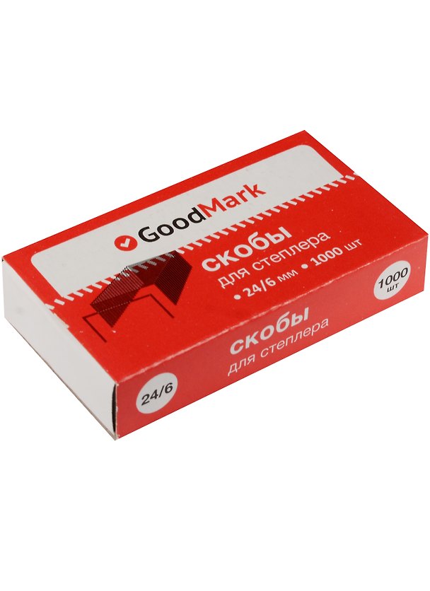 Скобы для степлера №24/6, GoodMark, 1000 штук 240832 — 1