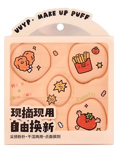 Набор спонжей для макияжа Kawaii (бежевый) (5шт) (12-03122026-22)