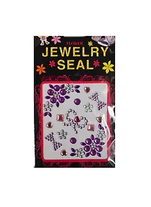 Стразы отдельные на пленке Jewelry Seal (1461-2/28) (роз. сердечко-сирен. цветы)