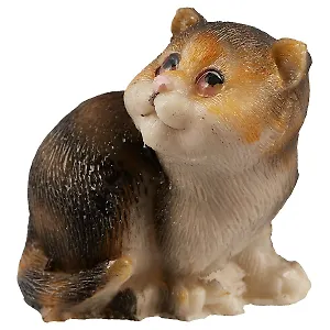 Фигурка Кошечка серая в полоску (полистоун) (5см)