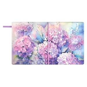 Планинг дат. 2025г. 64л 175х105 "Наппа. Сирень" карманный, кожзам, мягк. переплет, тисн. фольгой, офсет, ляссе