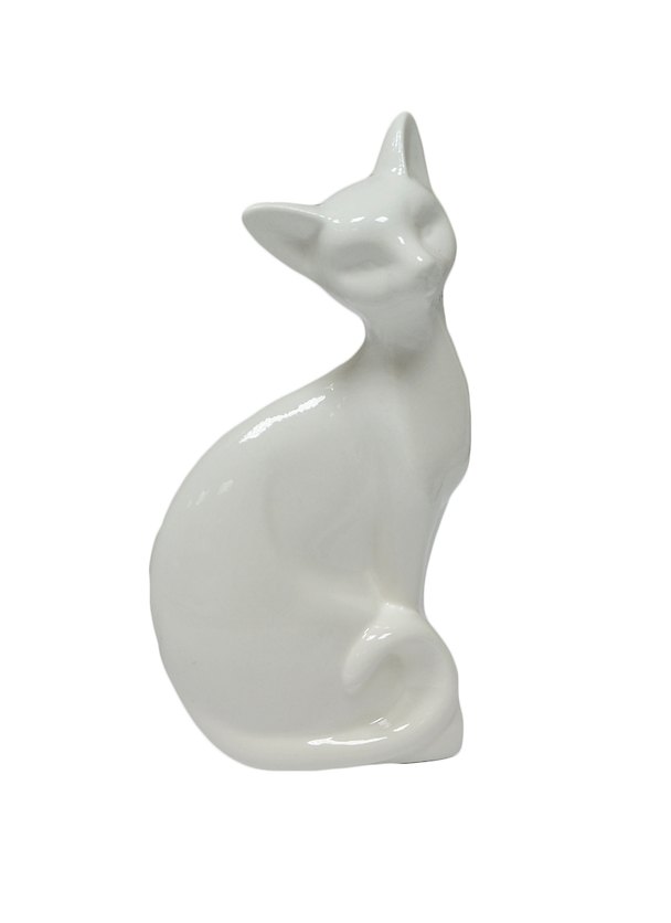 Фигурка Кошка белая (17см) (керамика) (390-468) 2440462 — 1