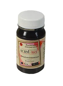 Краска акриловая "Акрил-Арт" черная железоокисная,100мл,банка, Таир