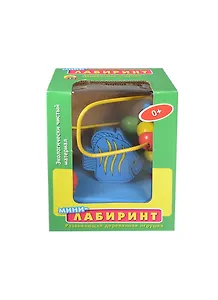 Игрушка дерев. Мини-лабиринт Рыбка (ИД-2099) (10,5х13,5х7) (Рыжий кот) (коробка)